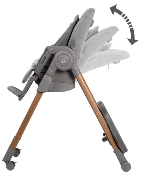 Maxi-Cosi Minla Plus 6'sı Bir Arada Ahşap Görünümlü 4 Tekerlekli Mama Sandalyesi Elegance Graphite - Resim 11