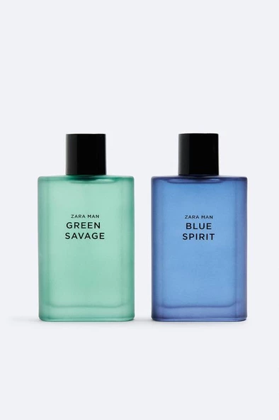 ZARA MAN GREEN SAVAGE + ZARA MAN BLUE SPIRIT EAU DE TOILETTE 2X 90 ML - Resim 3