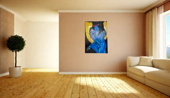 Demet Vural İmzalı Ruhun Aynası Akrilik Boya Tablosu