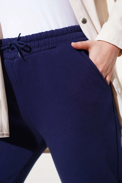 Üç İplik Jogger Pantolon Lacivert - Resim 4