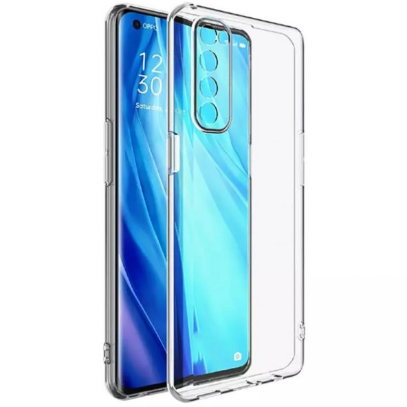 KNY OPPO Reno 4 Pro Kılıf Ultra İnce Şeffaf Silikon Şeffaf