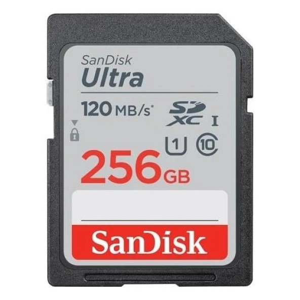 Sandisk Ultra 256GB 120MB/s SDXC Hafıza Kartı SDSDUN4-256G-GN6IN