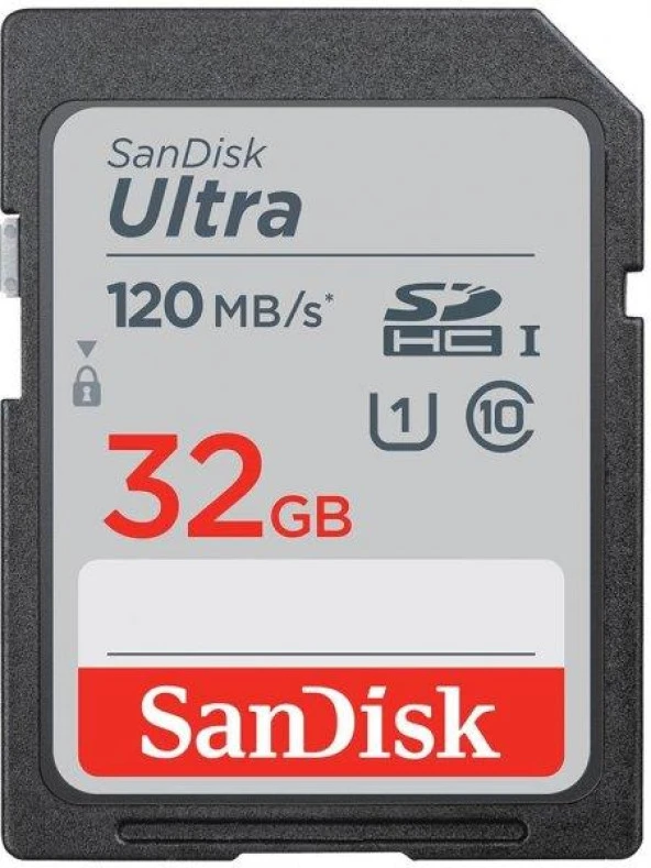 Sandisk 32GB SD Ultra 120MB/s SDXC Hafıza Kartı SDSDUN4-032G-GN6IN