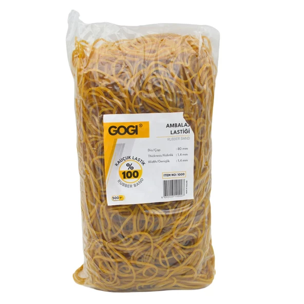 Gogi %100 Kauçuk Ambalaj Lastiği Midi 500 gr İtem No:1000