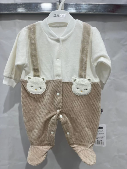 ugurböceğiçocuk Slopet Görünüm Ayılı Kadife Bebek Tuluım 2339 - 2