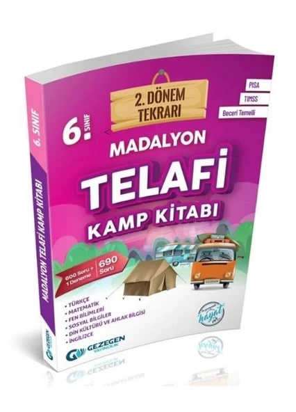 6.Sınıf 2.Dönem Madalyon Tekrarı Kamp Kitabı Gezegen Yayınları
