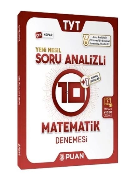 TYT Matematik Soru Analizli 10 Artı 1 Deneme Puan Yayınları