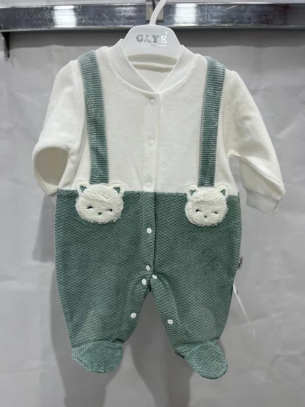 ugurböceğiçocuk Slopet Görünüm Ayılı Kadife Bebek Tuluım 2339 - 10