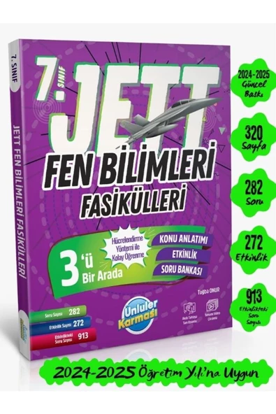 Ünlüler 7. Sınıf Fen Bilimleri Jett Soru Fasikülleri Ünlüler Yayınları - Resim 4