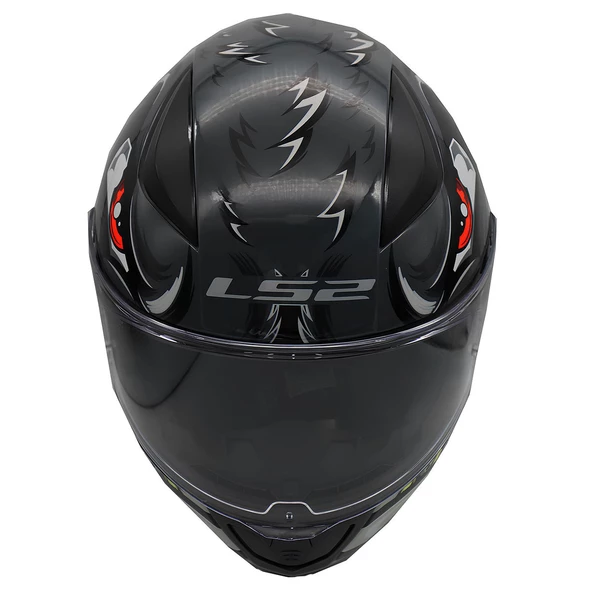 LS2 RAPID 2 SPOX GRİ-KIRMIZI KASK - 4