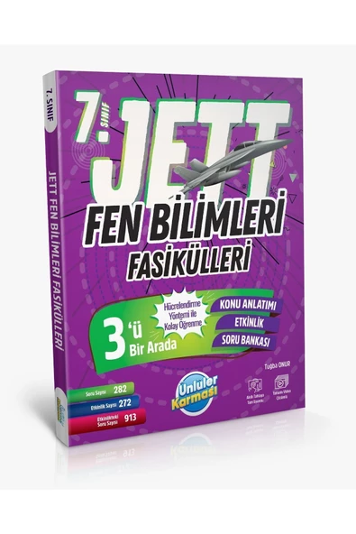 Ünlüler 7. Sınıf Fen Bilimleri Jett Soru Fasikülleri Ünlüler Yayınları ürün görseli 1