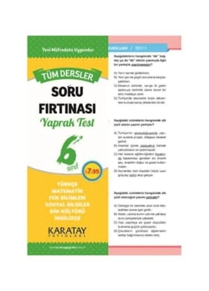 6. Sınıf Tüm Dersler Soru Fırtınası Yaprak Test