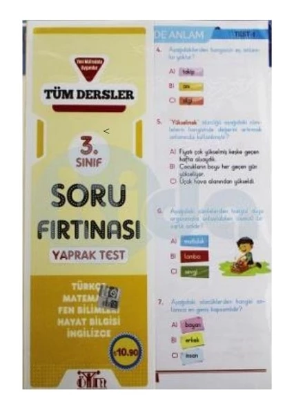 Karatay 3. Sınıf Tüm Dersler Soru Fırtınası Yaprak Test