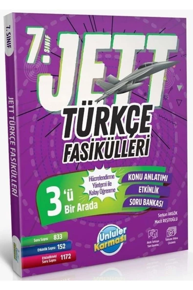 Ünlüler 7. Sınıf Türkçe Jett Soru Fasikülleri Ünlüler Yayınları ürün görseli 1