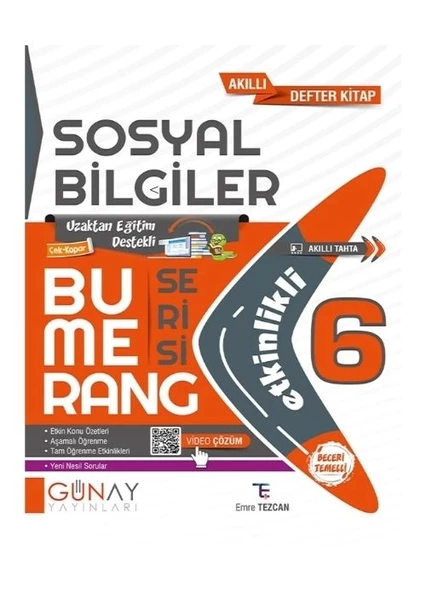 6. Sınıf Sosyal Bilgiler Bumerang Soru Bankası Günay Yayınları