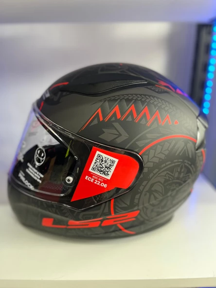 Ls2 Rapıd 2 Takaroa Mat Siyah-Kırmızı Kask - 4