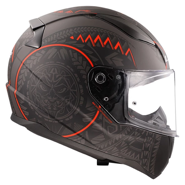 Ls2 Rapıd 2 Takaroa Mat Siyah-Kırmızı Kask - 2