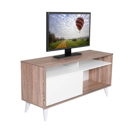 Retro Slide Tv Sehpası Latte-diamond Beyaz - 9