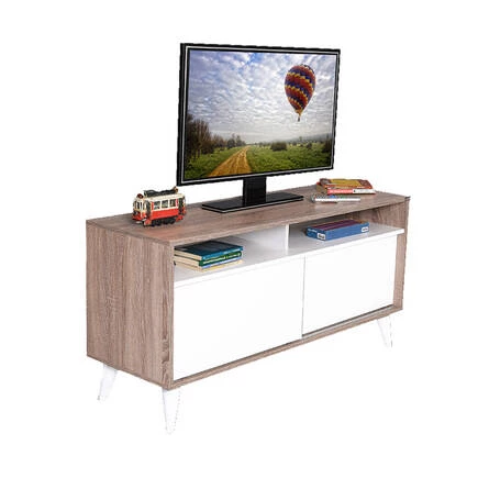 Retro Slide Tv Sehpası Latte-diamond Beyaz - 12