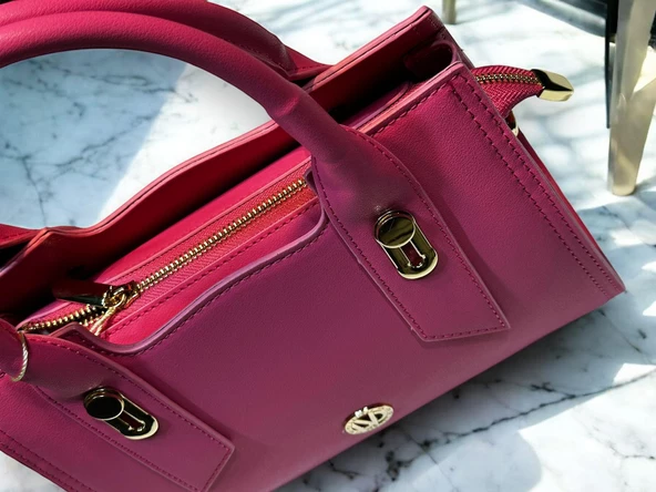 Levidor Özel Renk El Ve Kol Çantası Olarak Tasarlanmış Suni Deri Bayan Omuz Çantası LEVDR.7363930175PMB - Resim 5