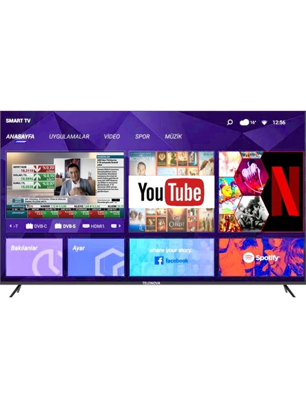 Telenova Revo 50FS1103 4K Ultra HD 50" 127 Ekran Uydu Alıcılı Android Smart LED TV