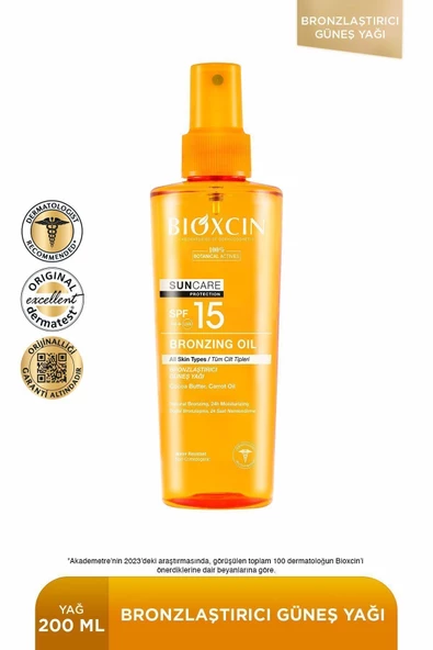 BİOXCİN SUN CARE BRONZLAŞTIRICI GÜNEŞ YAĞI SPF15 200 ML