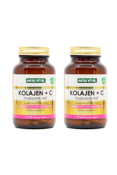 Aksuvital Kolajen Vitamin C & Hyaluronik Asit 60 Tablet X 2 Adet