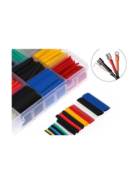 ROSE 580 PARÇA RENKLİ DARALAN MAKARON SETİ KUTULU RC-886 - 4