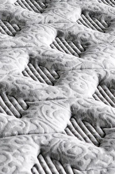 Line Visco Yatak 200x200 cm Çift Kişilik 28 cm Visco Süngerli Yaylı Lüks Yatak Orta Sert Koyu Gri - Resim 5