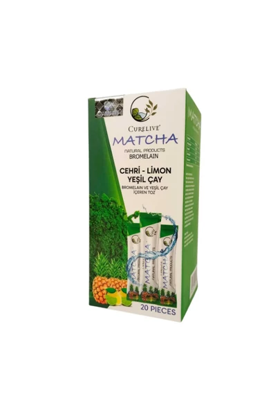 Matcha Ananaslı Bromelıan Aromalı Detox Burner Form Maça Çayı 1 Kutu