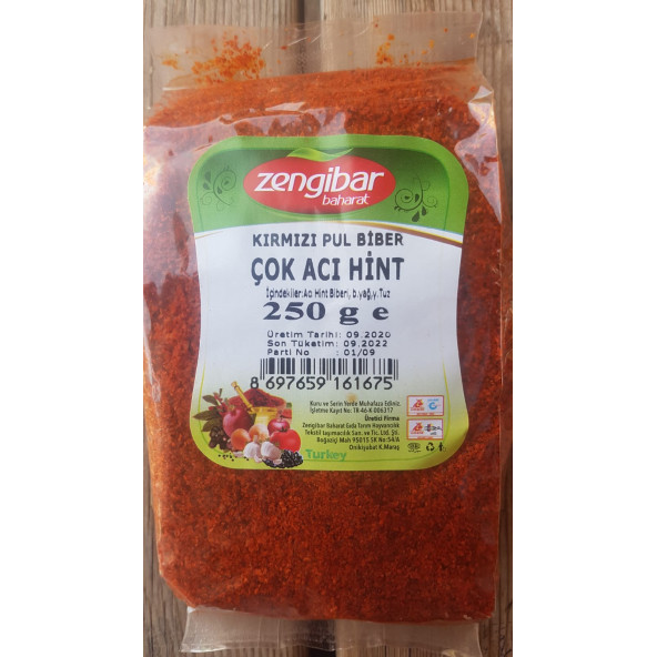 Zengibar Çok Acı Hint Biberi 250 gr - 1