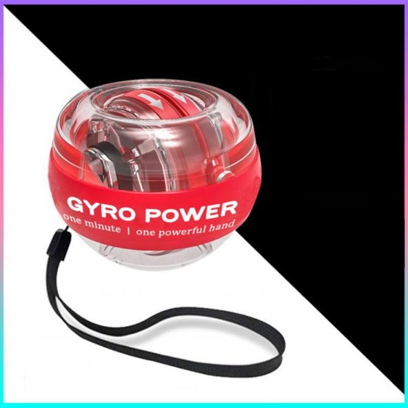 Autostart Çantalı Multilight Powerball Bilek Egzersiz Topu Kırmızı