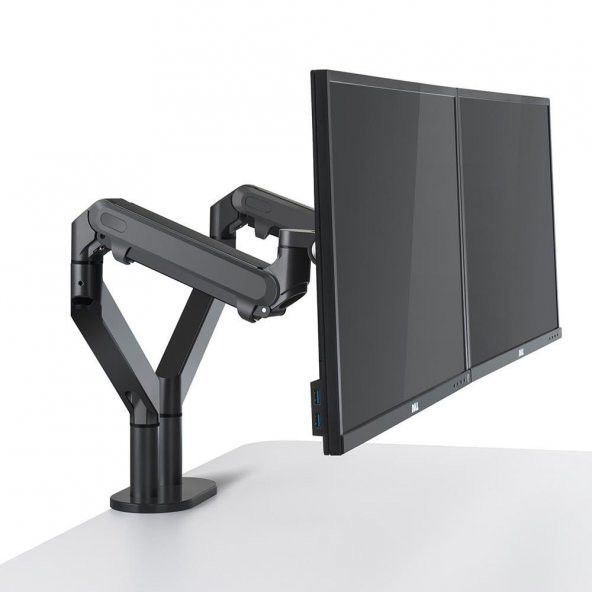 NPO STD7080G 10"-27" Amortisörlü  VESA Monitör Tutucu Çift Kol Koyu Gri - 11