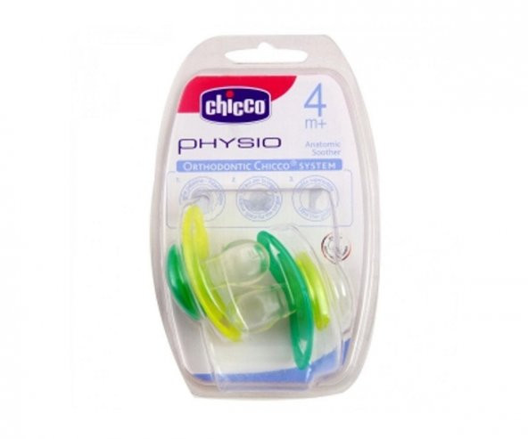 Chicco Physio Silikon 2li Yalancı Emzik (4 Ay+)YEŞİL