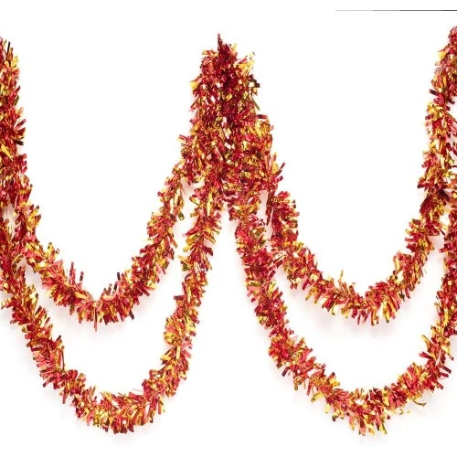 Kırmızı Altın Renk Garland Çİft Renk Sim Süs - Resim 3