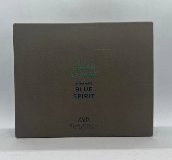 ZARA MAN GREEN SAVAGE + ZARA MAN BLUE  EAU DE TOILETTE 2X 90 ML  İNDİRİMSEHRİ - Resim 3