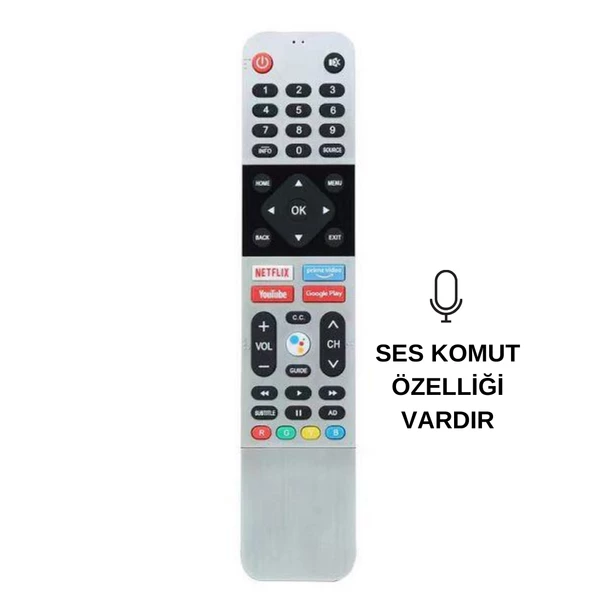 ARÇELİK*BEKO*GRUNDIG NETFLIX-YOUTUBE-PRIME VIDEO-GOOGLE PLAY TUŞLU LCD-LED TV -7794 (YE-2214) ürün görseli 1