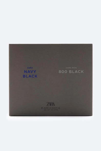 ZARA MAN NAVY BLACK + ZARA MAN 800 BLACK EDT 2X 90ML - 1
