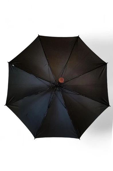 Erkek Şemsiye Siyah Renk Baston Protokol Şemsiye 110 Cm Çap 95 Cm Boy 8 Telli - 4