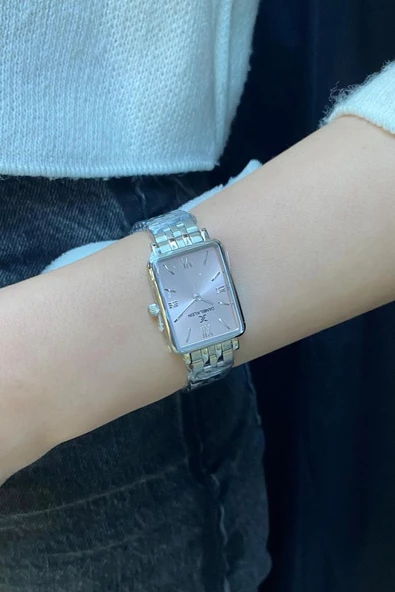 Daniel Klein DKE.1.10750 Dikdörtgen Kasa Romen Rakamlı Minimal Tasarım Kadın Kol Saati - Resim 12