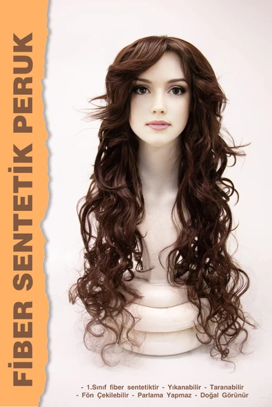 UZUN DALGALI FİBER SENTETİK PERUK - 2