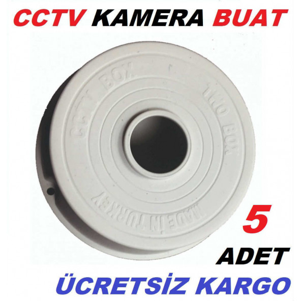 Kamera Montaj Buat Kutu CCTV Güvenlik Kamera Plastik Buat Kapaklı 5 ADET