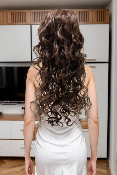 UZUN DALGALI FİBER SENTETİK PERUK - 5