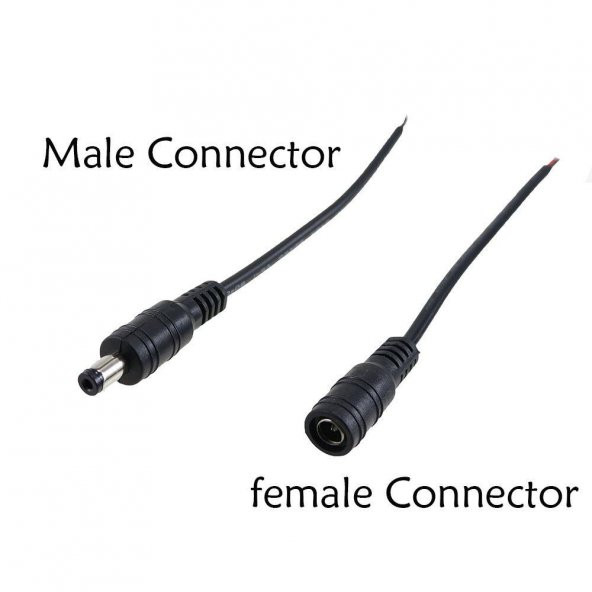 Dc Adaptör Jak Set Erkek Dişi Kaliteli 2.1mm - 3
