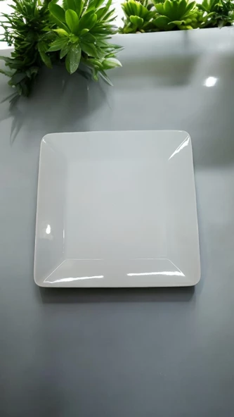 EVMUTFAK Güral porselen merid serisi 6 adet  21 cm kare tabak mer29du