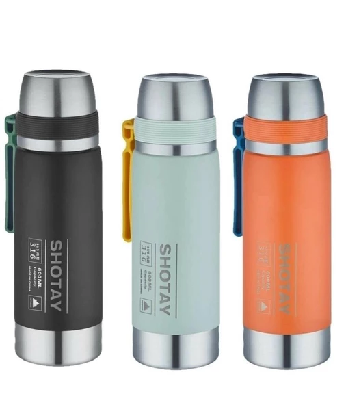 Shotay Çelik Termos 600Ml Yeşil - 3