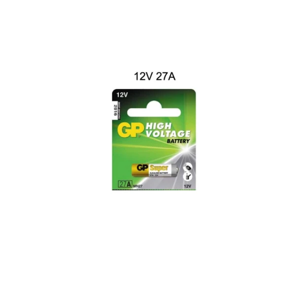 GP 27A 12V Alkalin Kalem Pil - Kumanda Pili ( 1 adet fiyatıdır) - 1