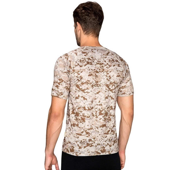 MicroFiber T-Shirt - Thermoform - Army - Bej - Resim 2