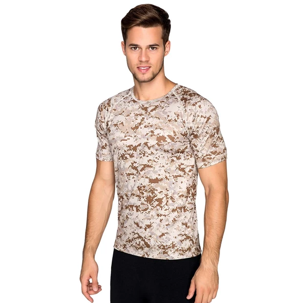 MicroFiber T-Shirt - Thermoform - Army - Bej - Resim 3