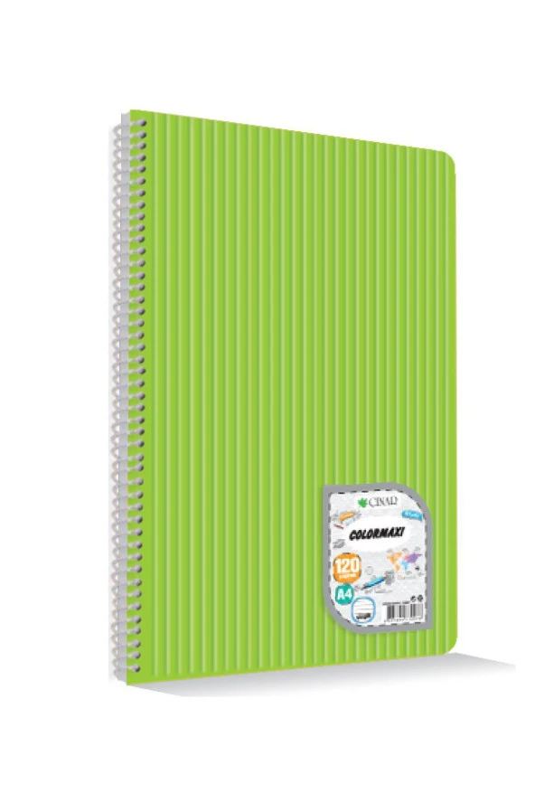 Çınar Colormaxi Spiralli A-4 Okul Defteri Plastik Kapak Çizgili 120 Yaprak A4 (6 Lı Paket) - 2